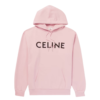 Celine Logo Print Pink Hoodie