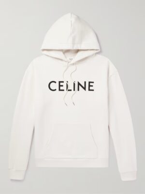 Logo Print Cotton Jersey Hoodie